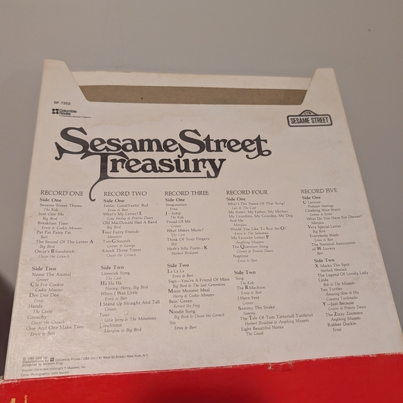 Vintage Sesame Street Treasury 1980 Vinyl Record Boxed Set Of 5- Untested - Picture 2 of 4